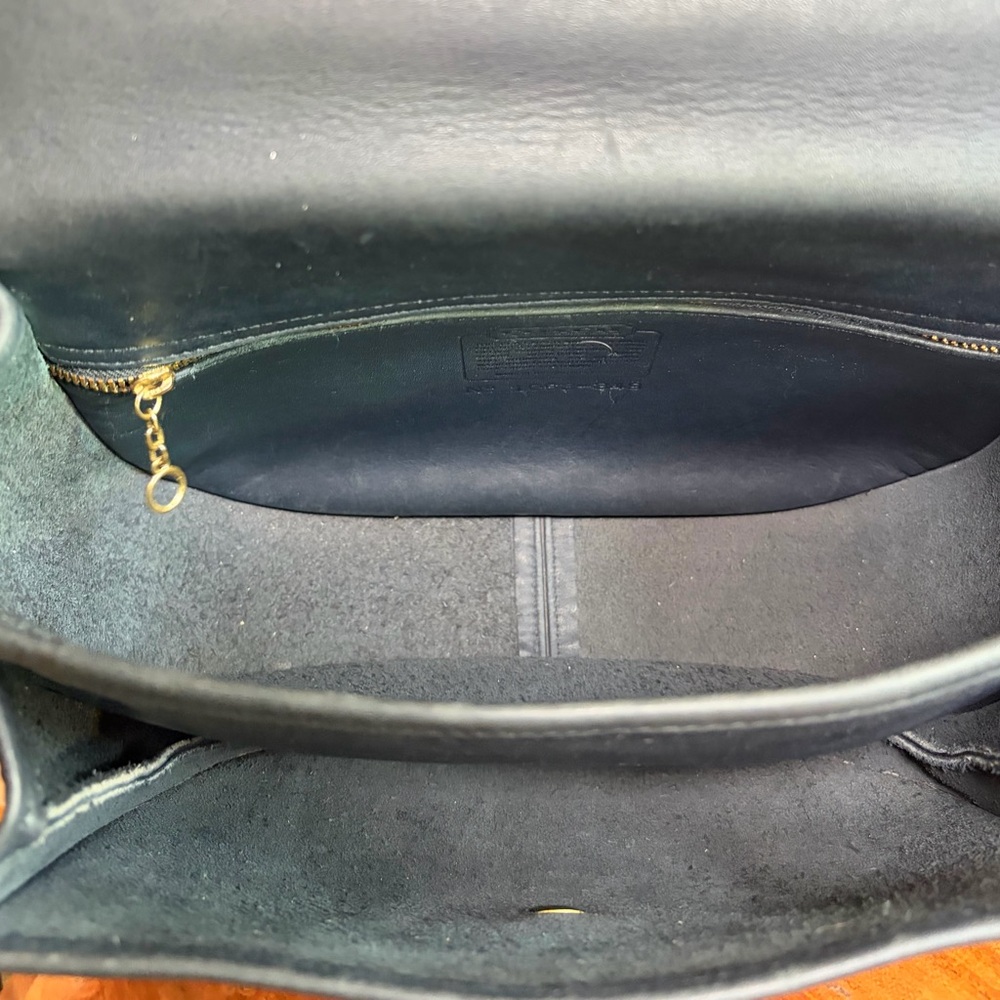 Vintage COACH Lennox Bag Navy Leather Crossbody RARE 9918 - Picture 7 of 17